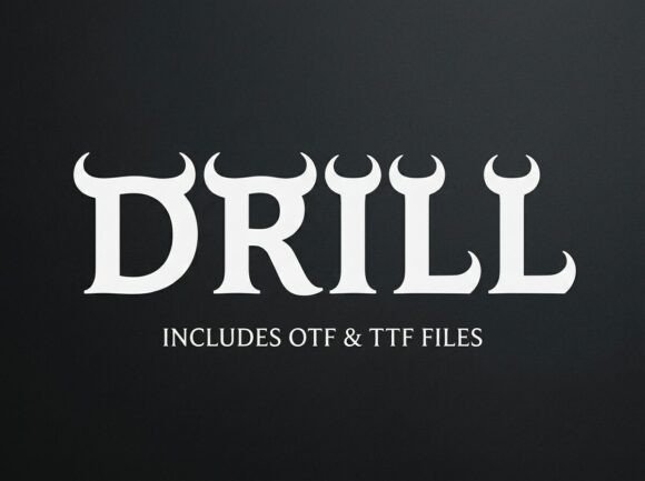 Command Attention with Drill: A Typeface of Dark Elegance