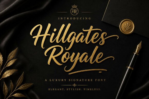 Hillgates Royale: A Script Font for Elegant Design