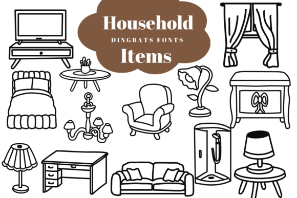 Household Items: A Sketch Font with Whimsical Character