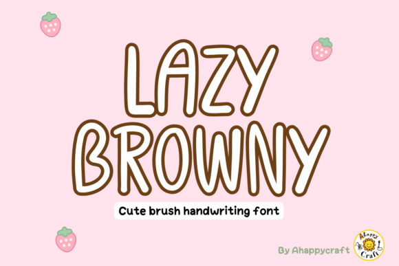 Lazy Browny: The Playful Handwriting Font for Creative Projects