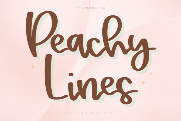 Peachy Lines: A Bouncy Script Font for Modern Creators