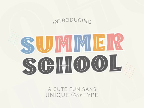 Summer School: The Bold Sans Serif for Modern Design